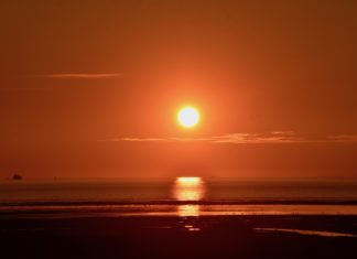 Sonnenuntergang in Loquard Krummhörn