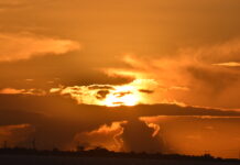 Sonnenuntergang Watttenmeer Nordsee Loquard Krummhörn