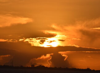 Sonnenuntergang Watttenmeer Nordsee Loquard Krummhörn