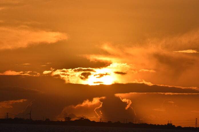 Sonnenuntergang Watttenmeer Nordsee Loquard Krummhörn